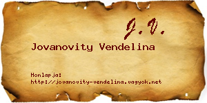 Jovanovity Vendelina névjegykártya